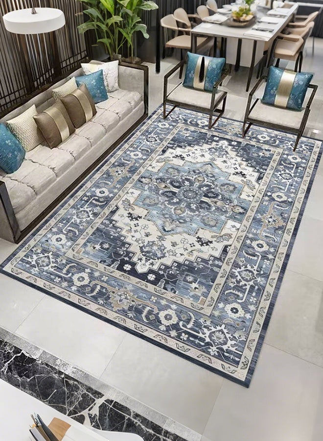 Forthcan Washable Living Room Carpet Rug, Nordic American Style Sofa and Bedroom Area Rug, Foldable Coffee Table Rug, Easy to Clean and Durable - Image 1